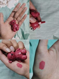 3 Pcs Teddy Bear Keyring Lipstick