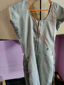 Grey Circle Print Kurti