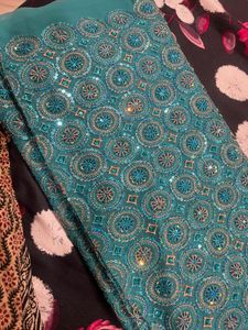 Chikankari Saree With Heavy Work