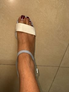 Blue White Heels