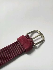 Burgundy Woven Belt