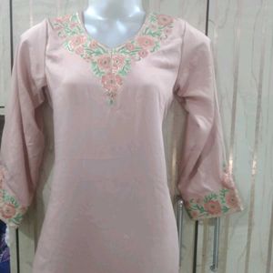 Kurti With Hand Embroidery