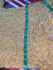 Flower Printef Mustard Short/ Mid Frock