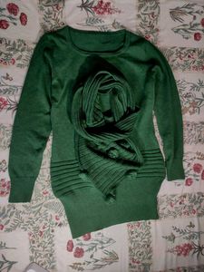 green sweater