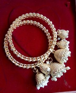 Golden Bangles with Charms