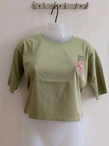Cute Green Graphic Tee