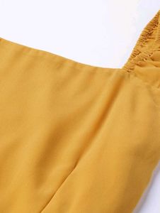 Maxi Yellow Full Leangth Sleeveless Dress