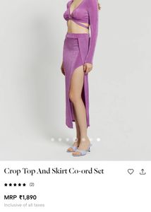 Urbanic Purple Skirt &amp; Crop Top Co Ord Set