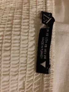 zara off white tube top