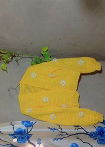 Crochet Butter Yellow Cardigan 🎀💛