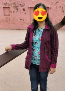 Burgundy  Cardigan+ Gift 🎁