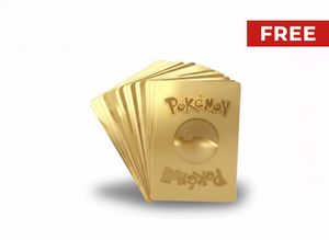Golden Pokemon Cards, (Pack of 15) + 2