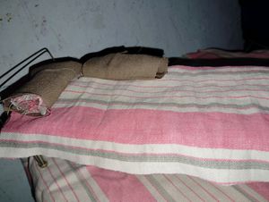 Toy Miniature Cot Model Fibre Sheet