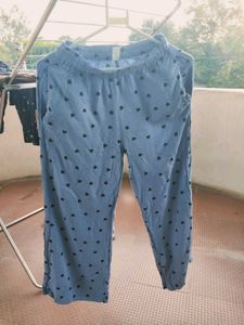 Clovia Women Purple &amp; Black Printed Night Suit