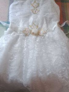 Girl's White Lace Dress