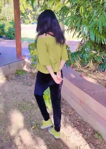 Off Shoulder Green Top