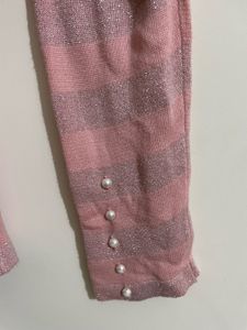 Pink Striped Long Sleeve Top