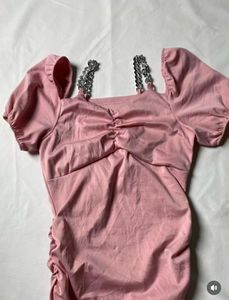 Pink Bodycon Mini Dress