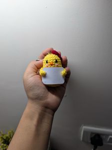 Crochet Chicken Keychain