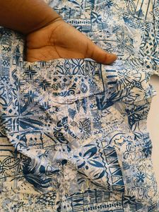 Men’s Premium Floral Printed Kurta Style Shirt