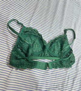 Green Lace Lingerie Set
