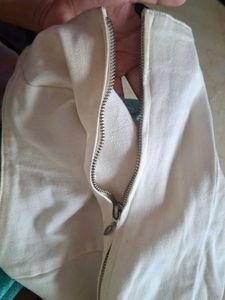 H&amp;M White Denim Bodycon Dress