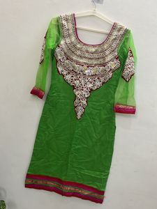 Beautiful Green Heavy Party Wear Suit