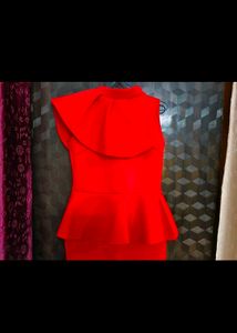 Stunning Red Peplum Dress