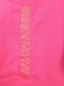 Short Kurta M Size Cotton Pink Formal