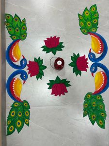 Peacock Rangoli Patche Combo Of 2