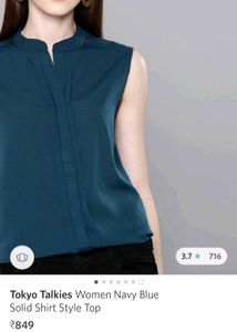 New Unused Top Teal Office College Party wear