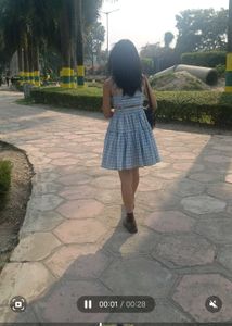 Blue Checkered Dress