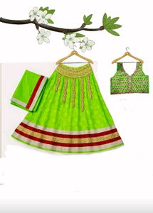 Heavy Green Lahanga Choli Set