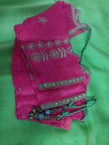 Green Embroidered Saree