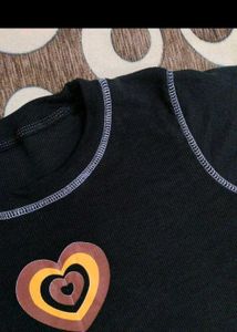 Heart Print Trendy Top