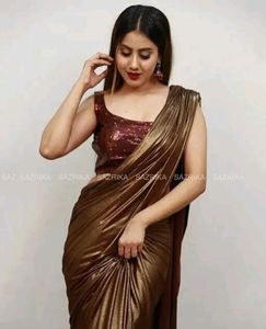 Partywear Coffee Brown Saree