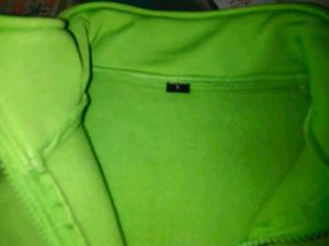 Women Neon Green Winter Sweater Zipper Imported