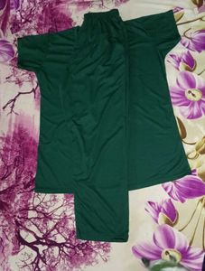 Green Graphic Pajama Set
