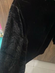 Elegant Black Velvet Top