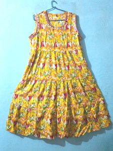 Cotton Anarkali Sleeveless Kurti For Women