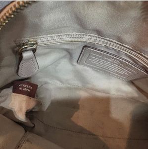 OrignaCoach Dome Satchel - Two-Tone Leather Handba