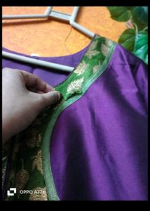 Purple Embroidered Kurti