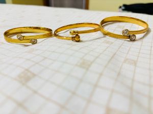 Gold Bangle Bracelets (Set of 3)