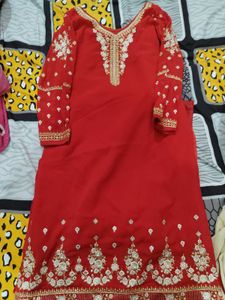 ♥️handmade zari work kurta  plazo set