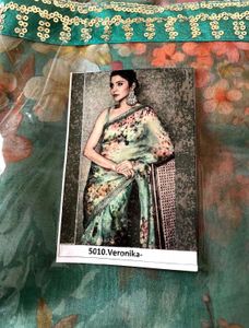 Unused Floral Organza Saree