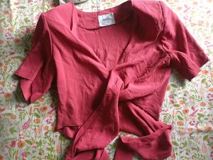 Crop Top With Self Tie Up