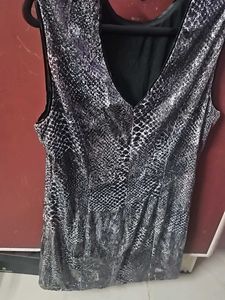 Snakeskin Print Sleeveless Dress