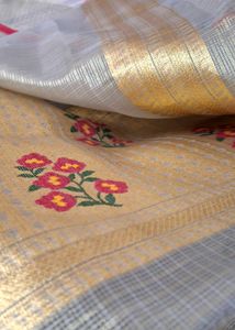 Elegant banrasi silk top dupatta set Material