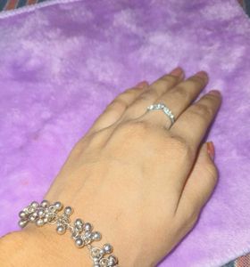 Vintage Silver Tone Bead Bracelet
