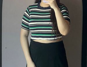 🦋🦋Strip Crop Top
